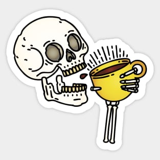 Death before decaf Sticker